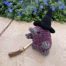 Load image into Gallery viewer, Sparkly Witch Snoot with Broomstick