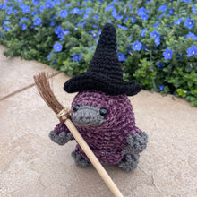 Load image into Gallery viewer, Sparkly Witch Snoot with Broomstick