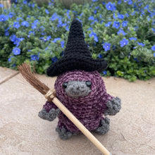 Load image into Gallery viewer, Sparkly Witch Snoot with Broomstick
